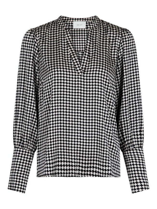 Neo Noir Bluse Herdis Shell Grid