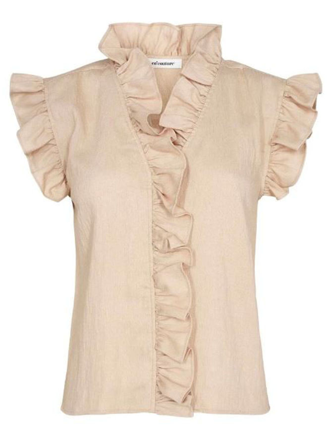 Co`couture Top Sueda Frill
