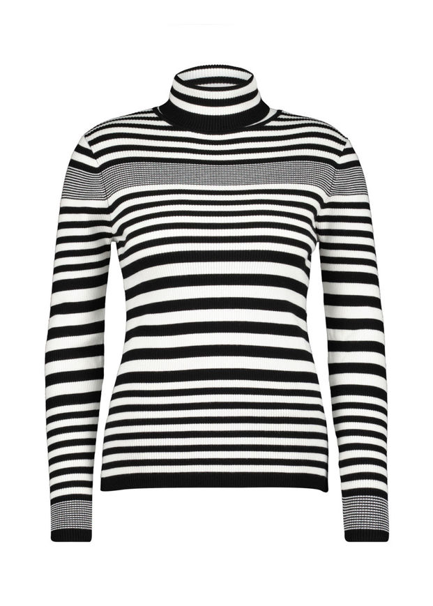 Red Button Strik Roll Neck
