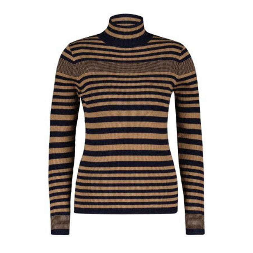 Red Button Strik Roll Neck