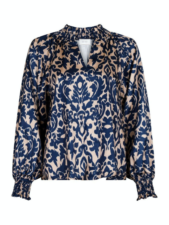 Neo Noir Bluse Stone Flower