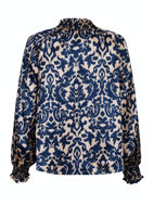 Neo Noir Bluse Stone Flower
