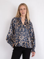 Neo Noir Bluse Stone Flower