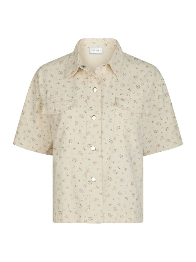 Neo Noir Skjorte Tiki Floral Denim