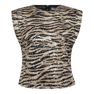 Co'Couture Top Tiger Sequin