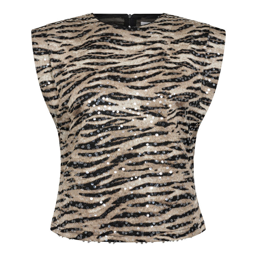 Co'Couture Top Tiger Sequin
