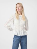Neo Noir Bluse Mocca Smock